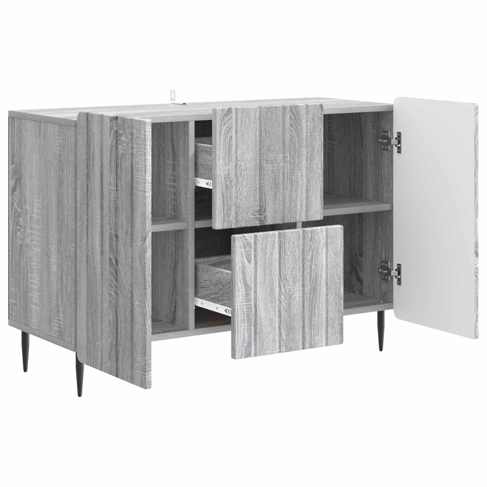 vidaXL Bufet Szary Sonoma 89 x 34,5 x 62 cm Drewno inżynieryjne