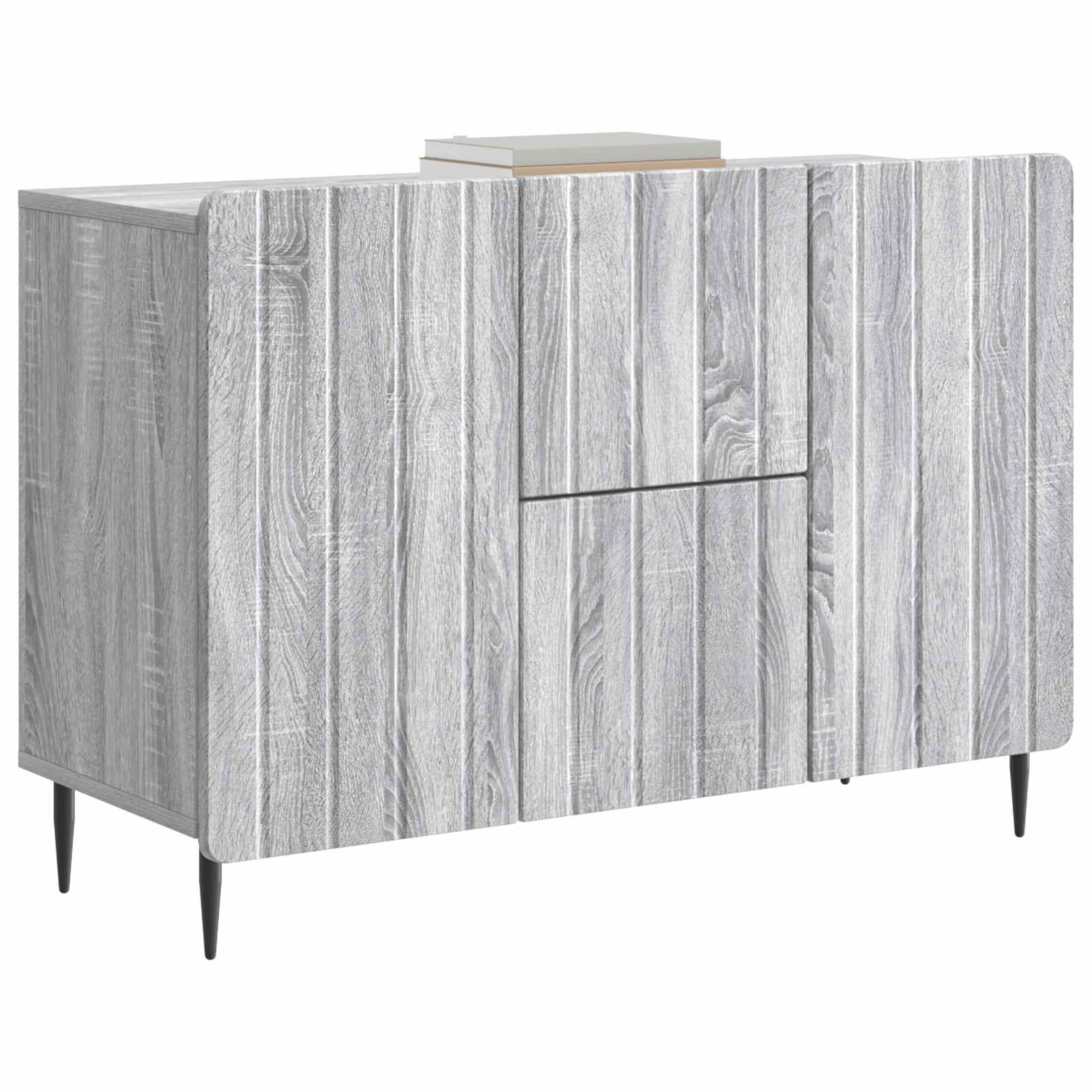 vidaXL Bufet Szary Sonoma 89 x 34,5 x 62 cm Drewno inżynieryjne