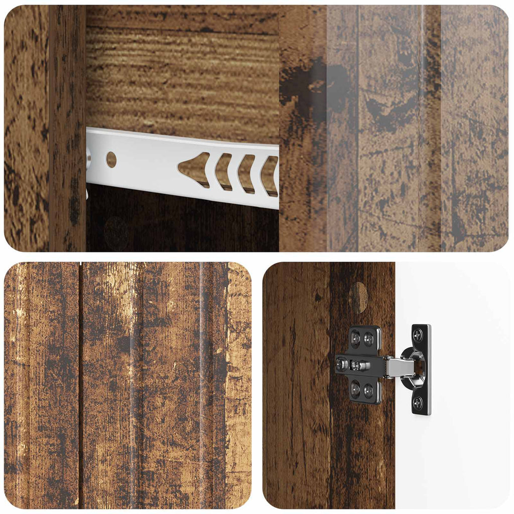 vidaXL Bufet Stare drewno 89 x 34,5 x 62 cm Drewno inżynieryjne