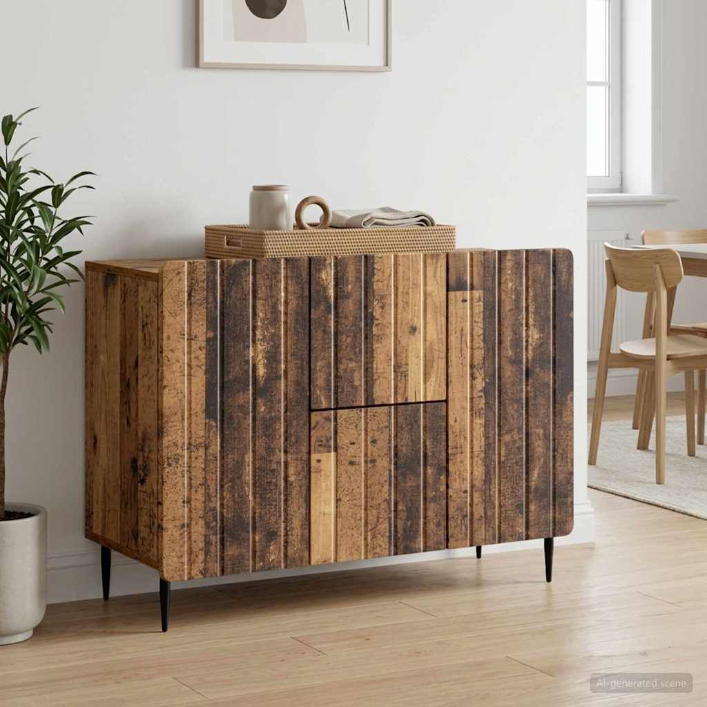 vidaXL Bufet Stare drewno 89 x 34,5 x 62 cm Drewno inżynieryjne