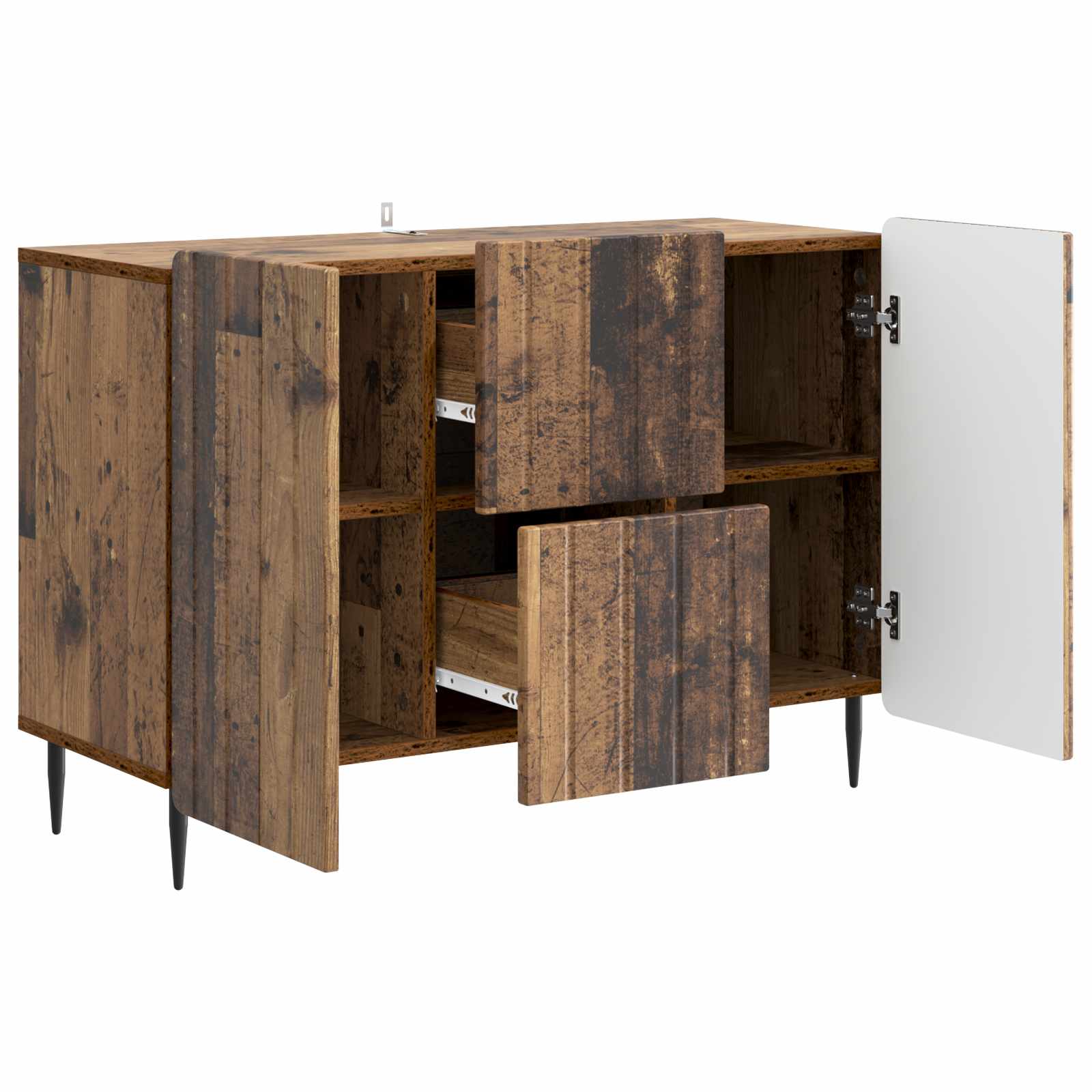 vidaXL Bufet Stare drewno 89 x 34,5 x 62 cm Drewno inżynieryjne