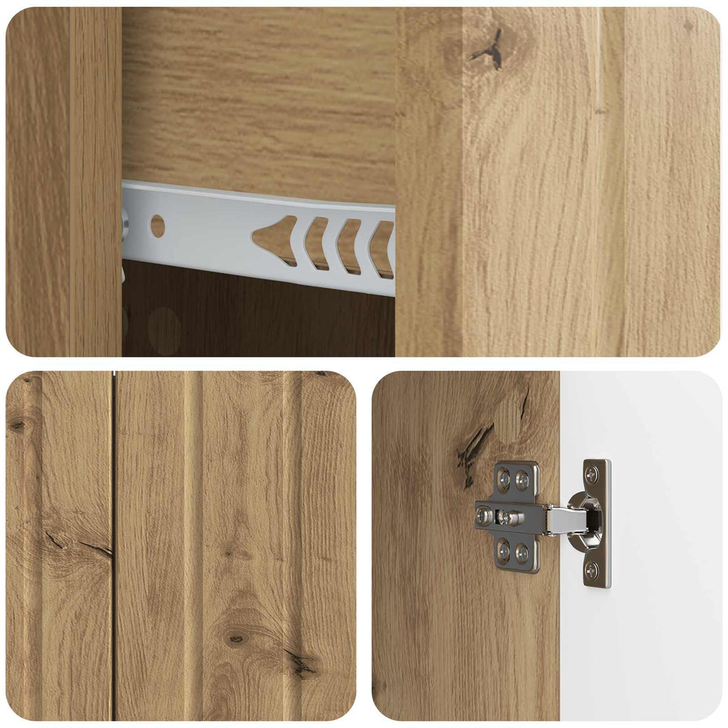 vidaXL Bufet Dąb artisan 89 x 34,5 x 62 cm Drewno inżynieryjne