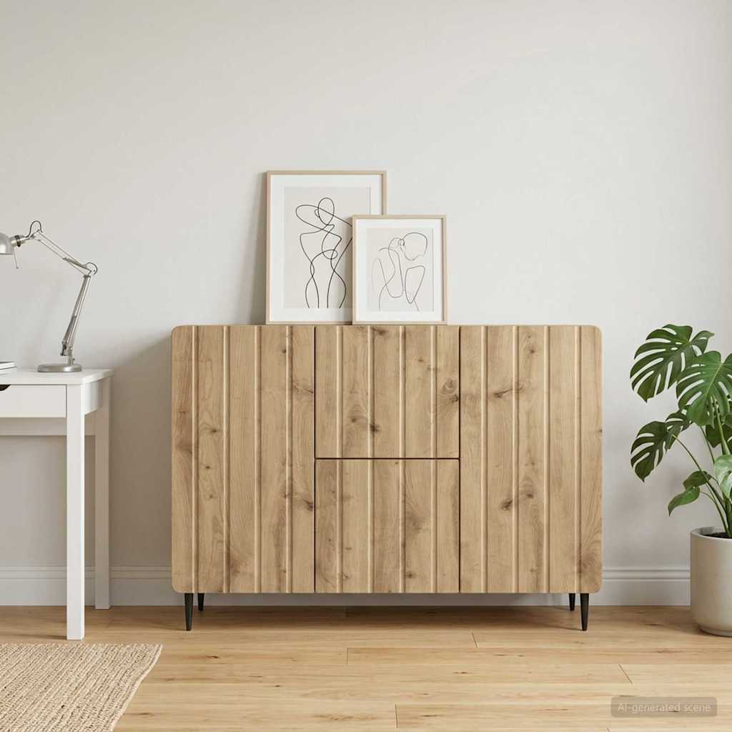 vidaXL Bufet Dąb artisan 89 x 34,5 x 62 cm Drewno inżynieryjne