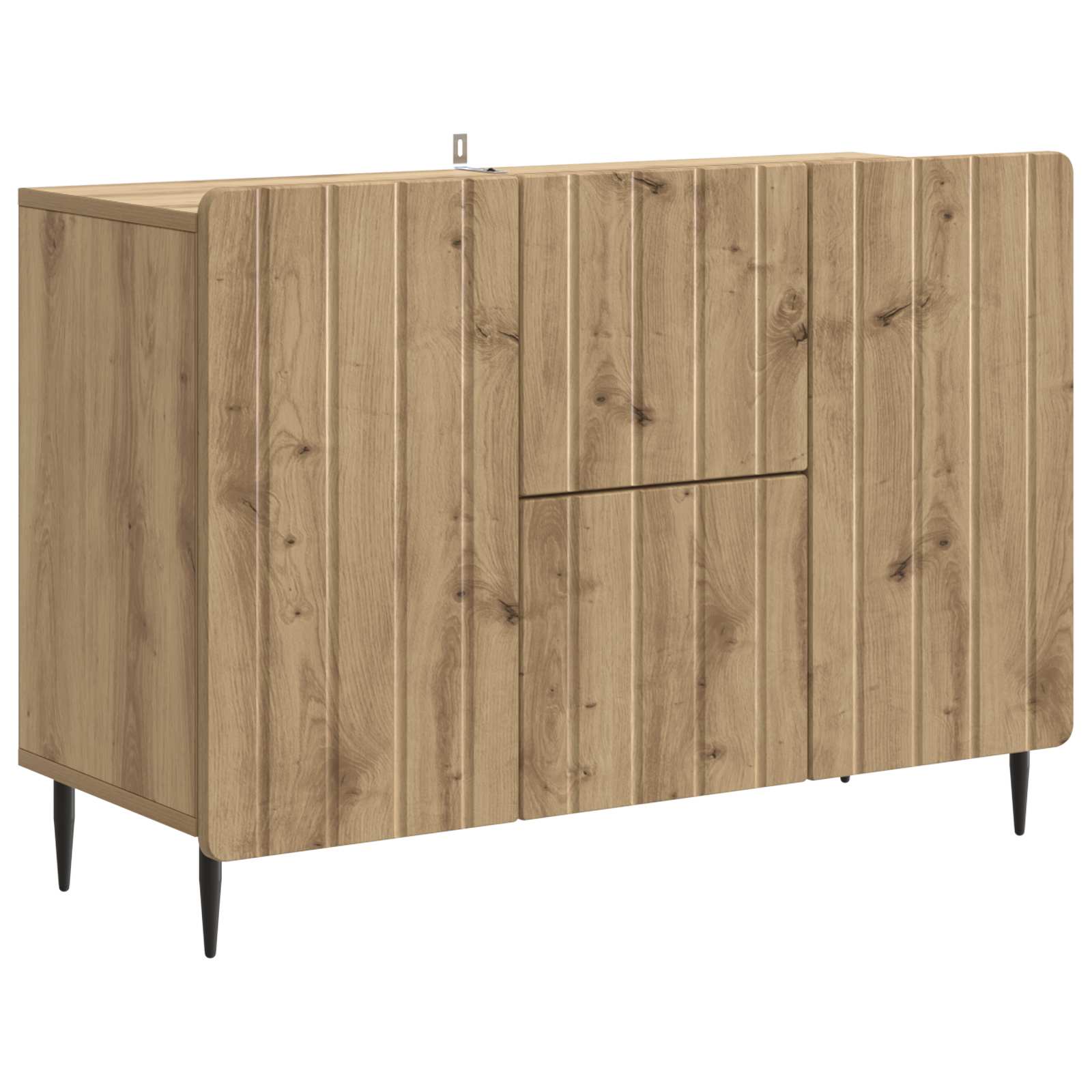 vidaXL Bufet Dąb artisan 89 x 34,5 x 62 cm Drewno inżynieryjne