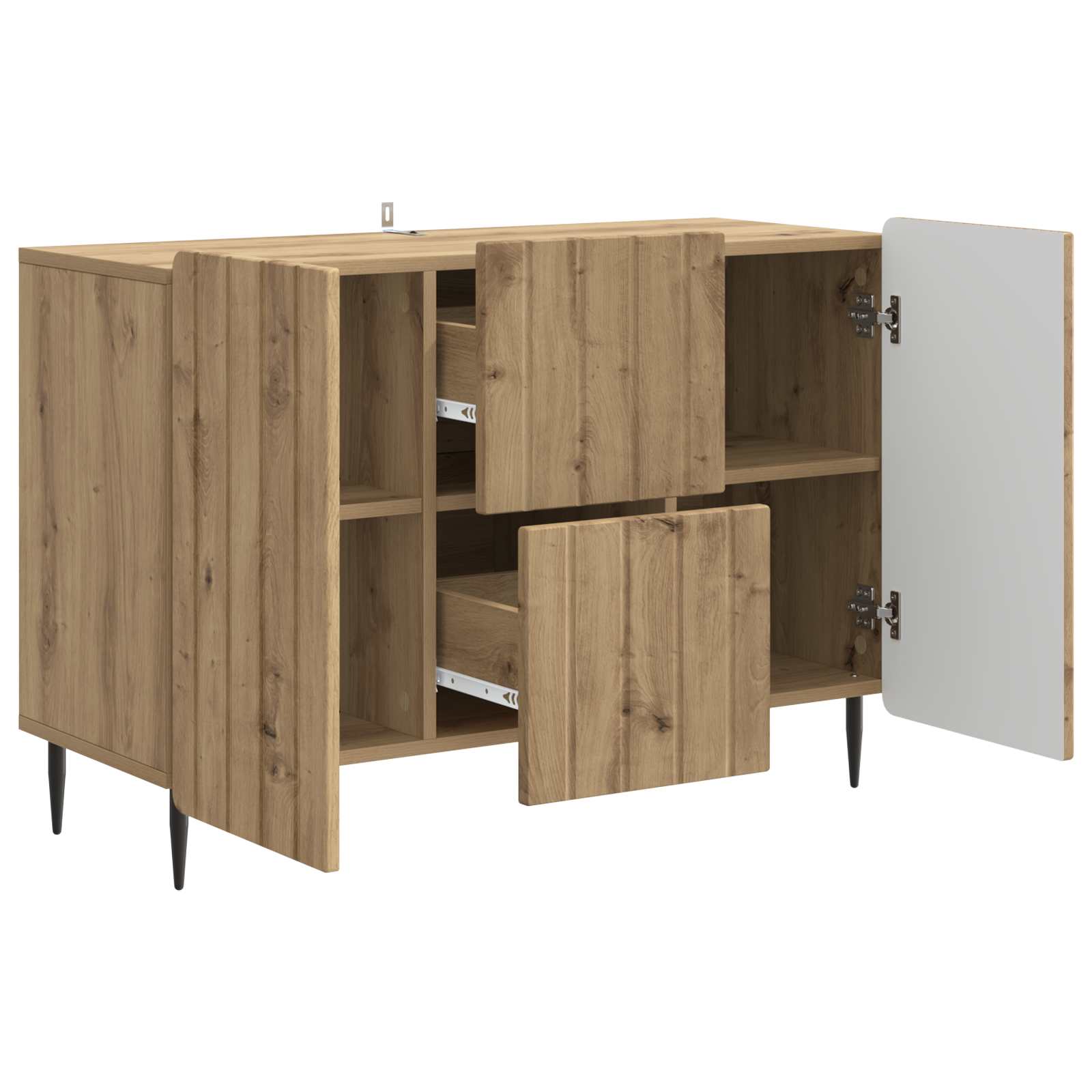 vidaXL Bufet Dąb artisan 89 x 34,5 x 62 cm Drewno inżynieryjne