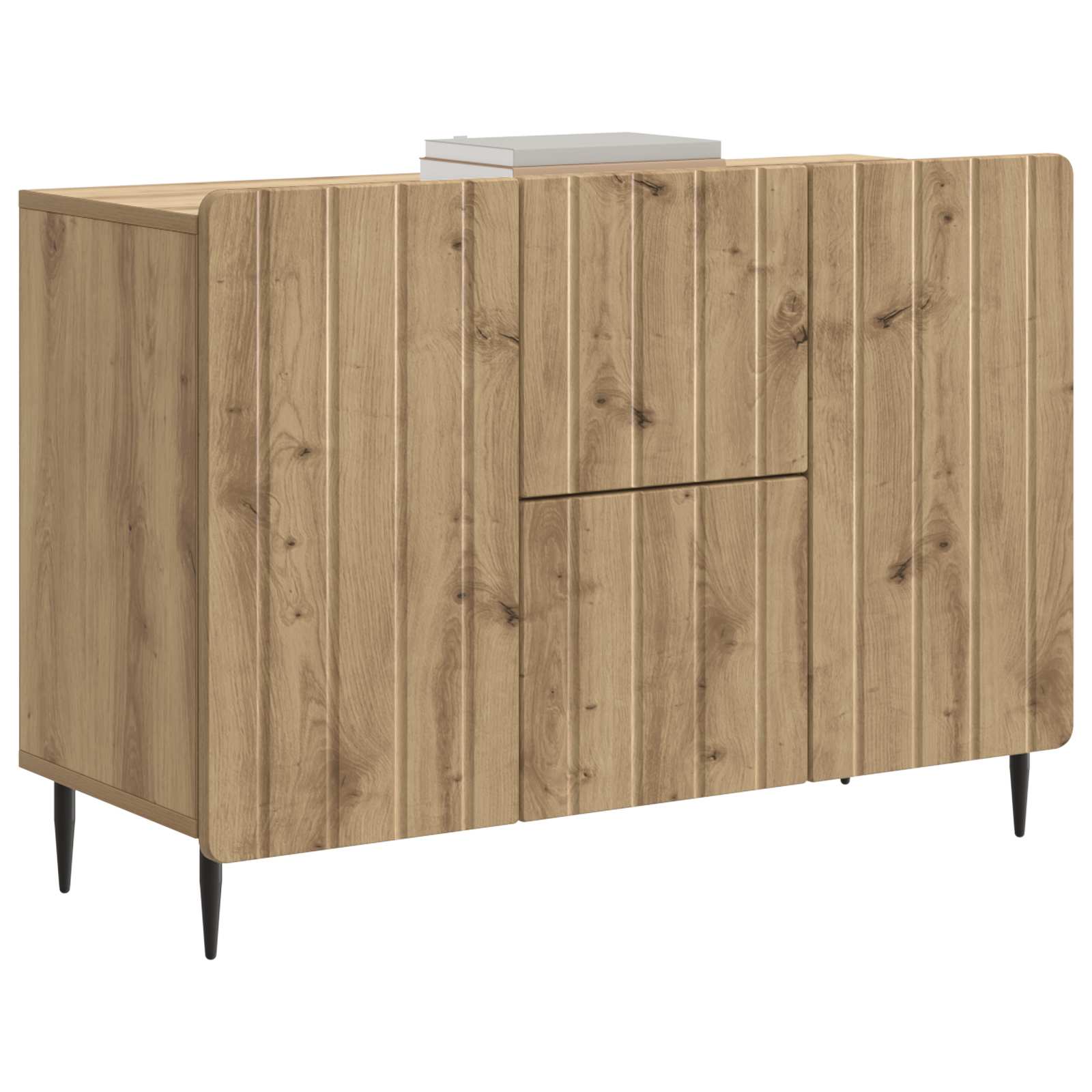vidaXL Bufet Dąb artisan 89 x 34,5 x 62 cm Drewno inżynieryjne