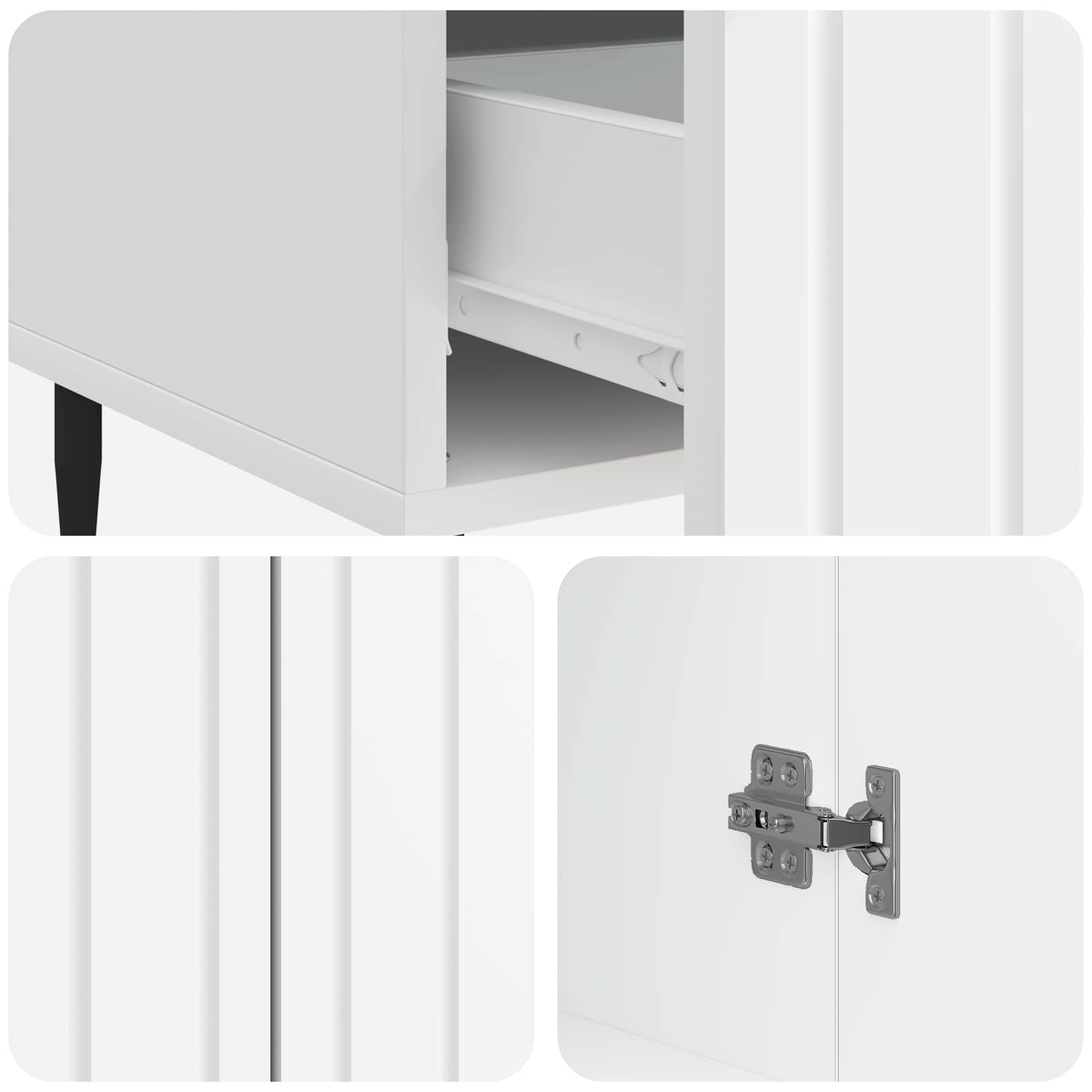 vidaXL Bufet Biały 66 x 34,5 x 97 cm Drewno inżynieryjne