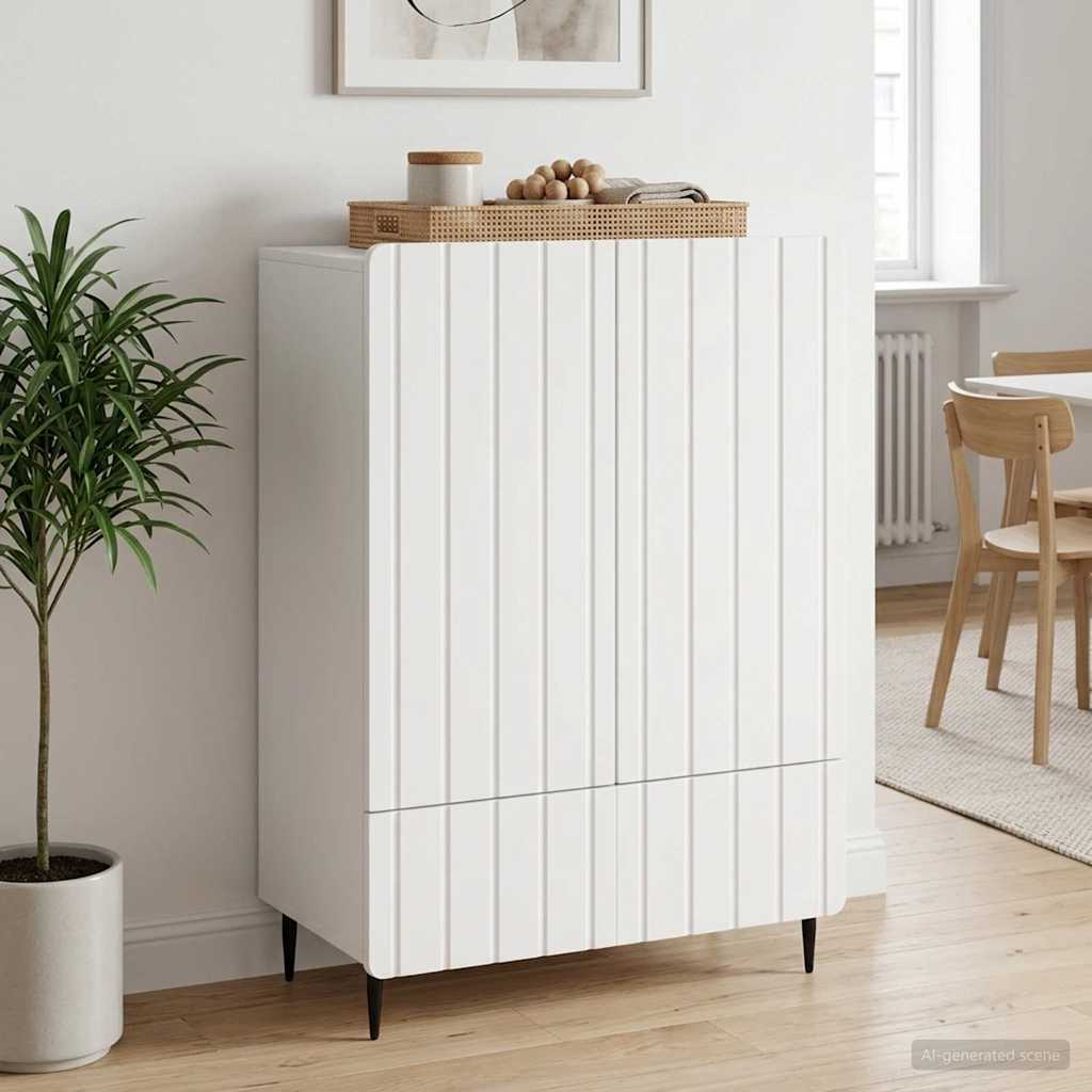 vidaXL Bufet Biały 66 x 34,5 x 97 cm Drewno inżynieryjne