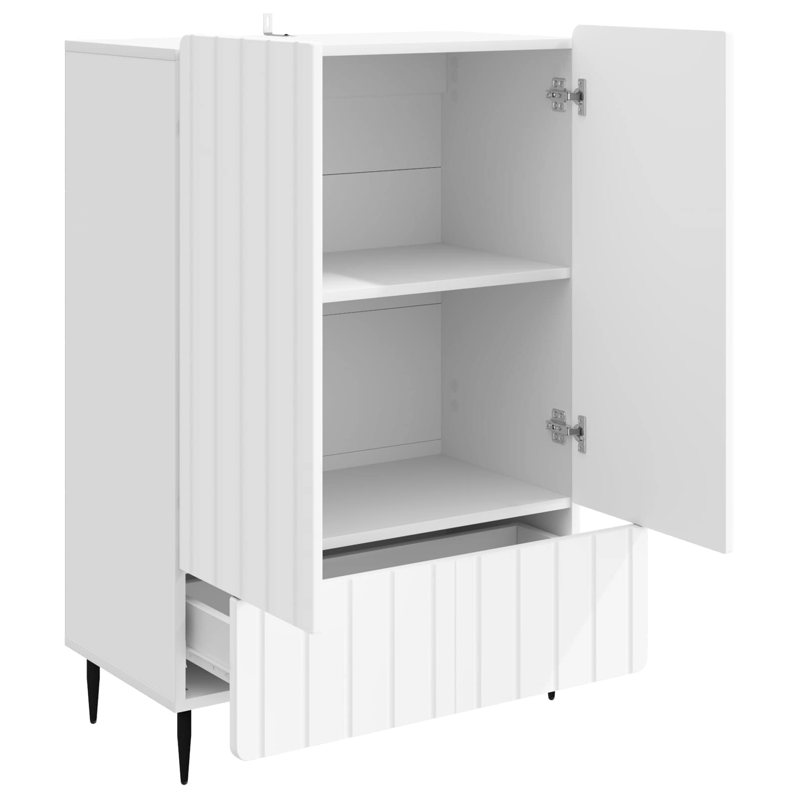 vidaXL Bufet Biały 66 x 34,5 x 97 cm Drewno inżynieryjne