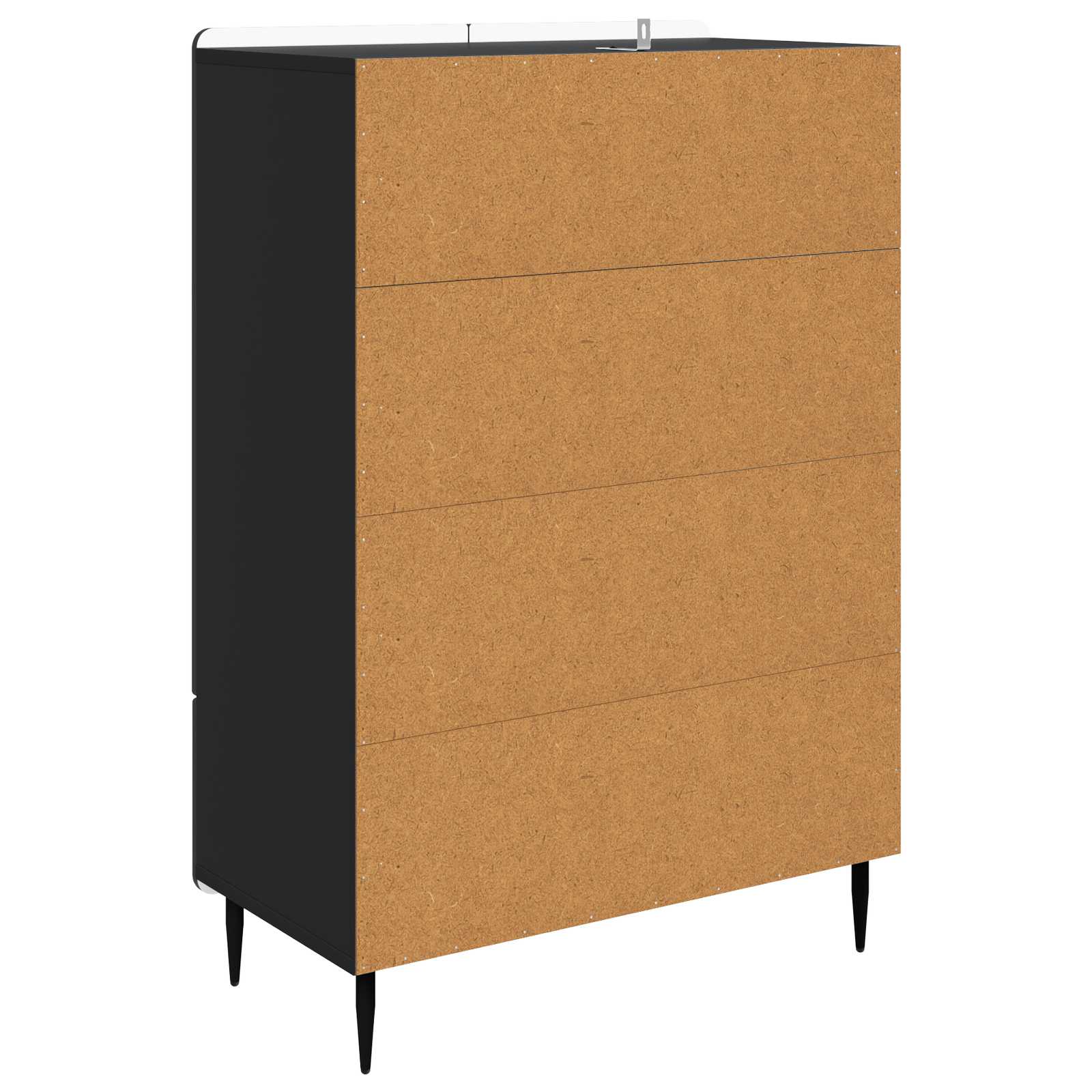 vidaXL Bufet z szufladą Czarny 66 x 34,5 x 97 cm Drewno inżynieryjne
