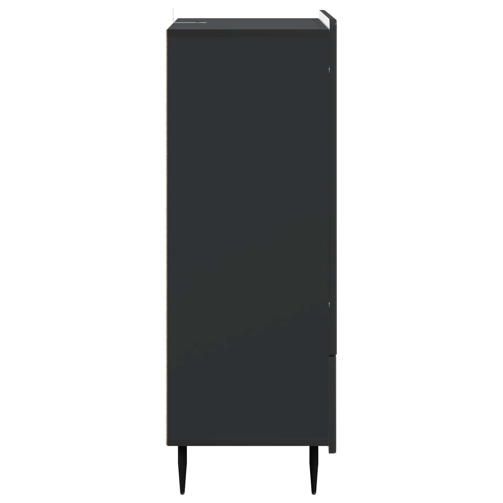 vidaXL Bufet z szufladą Czarny 66 x 34,5 x 97 cm Drewno inżynieryjne