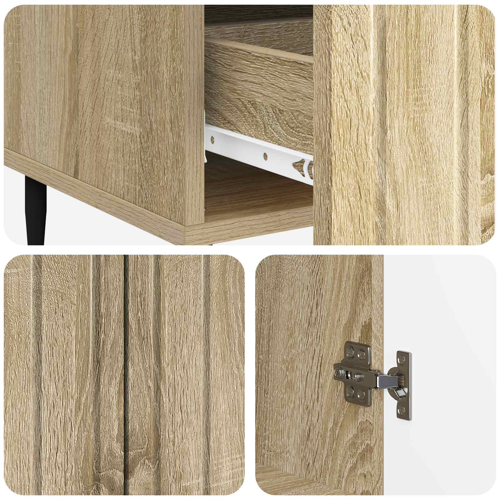 vidaXL Bufet dąb Sonoma 66 x 34,5 x 97 cm Drewno inżynieryjne