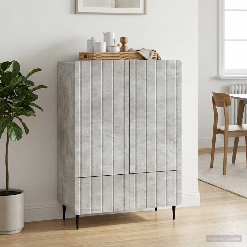 vidaXL Bufet Betonowy szary 66 x 34,5 x 97 cm Drewno inżynieryjne