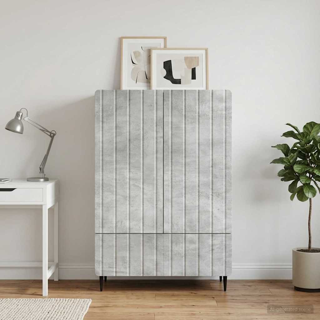 vidaXL Bufet Betonowy szary 66 x 34,5 x 97 cm Drewno inżynieryjne