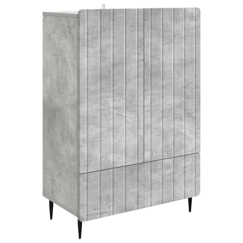 vidaXL Bufet Betonowy szary 66 x 34,5 x 97 cm Drewno inżynieryjne
