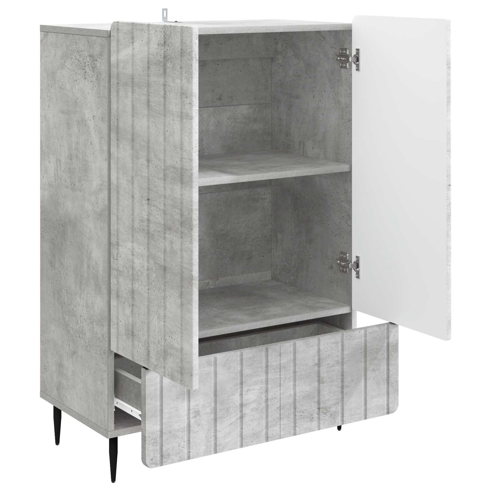 vidaXL Bufet Betonowy szary 66 x 34,5 x 97 cm Drewno inżynieryjne