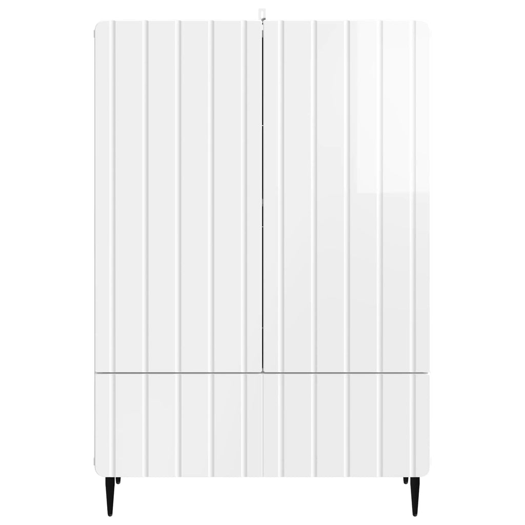 vidaXL Bufet Biały wysoki połysk 66 x 34,5 x 97 cm Drewno inżynieryjne
