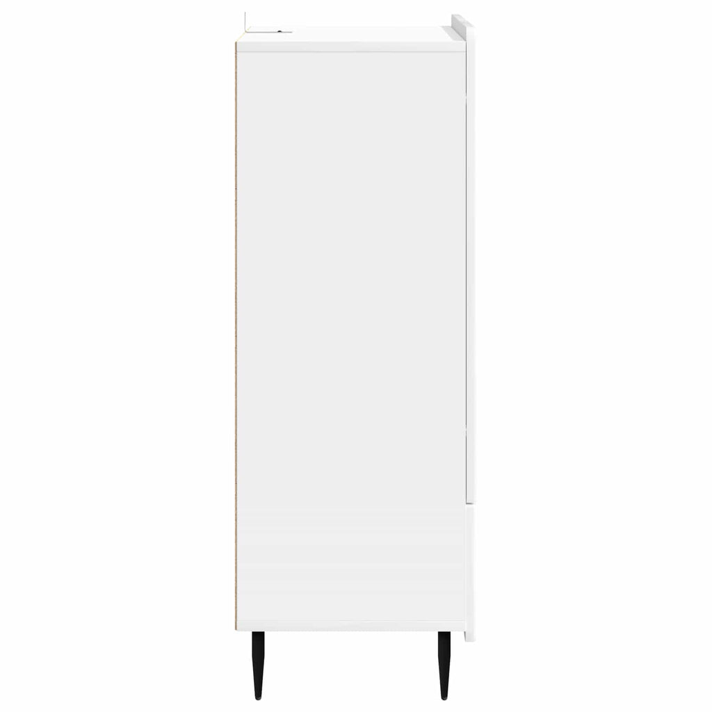 vidaXL Bufet Biały wysoki połysk 66 x 34,5 x 97 cm Drewno inżynieryjne
