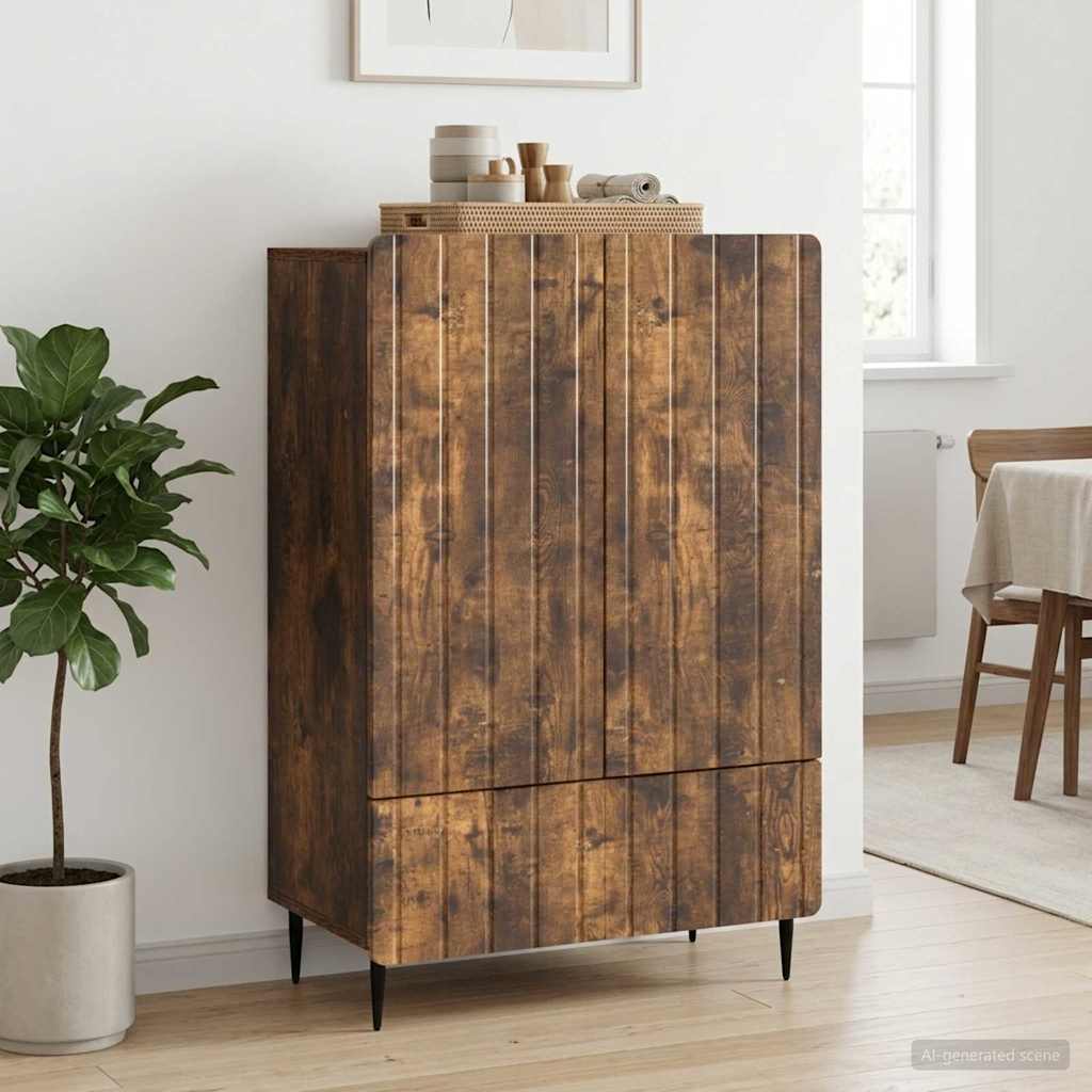 vidaXL Bufet Dąb wędzony 66 x 34,5 x 97 cm Drewno inżynieryjne