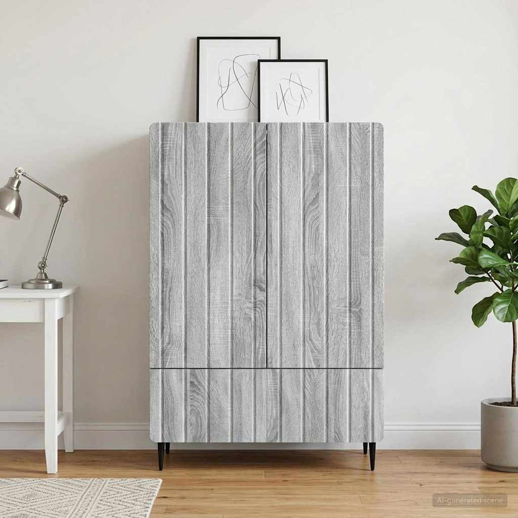 vidaXL Bufet Szary Sonoma 66 x 34,5 x 97 cm Drewno inżynieryjne