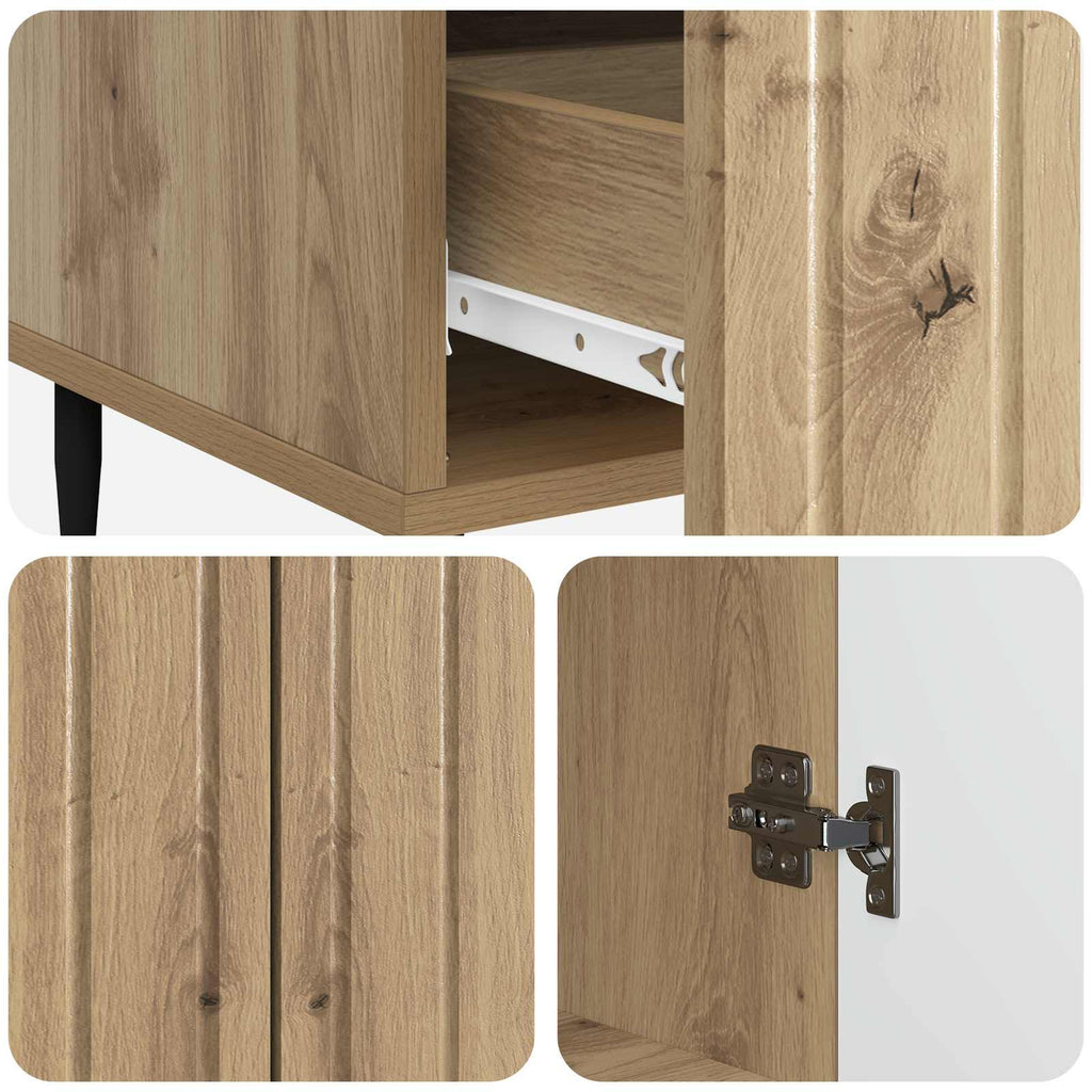 vidaXL Bufet Dąb artisan 66 x 34,5 x 97 cm Drewno inżynieryjne
