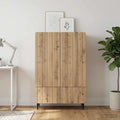 vidaXL Bufet Dąb artisan 66 x 34,5 x 97 cm Drewno inżynieryjne