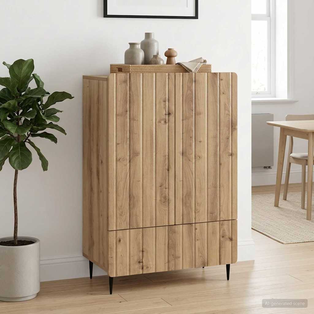 vidaXL Bufet Dąb artisan 66 x 34,5 x 97 cm Drewno inżynieryjne
