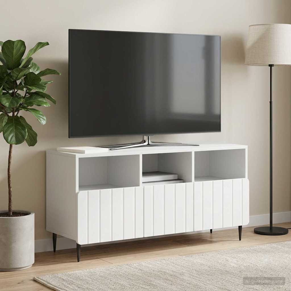 vidaXL Szafka pod telewizor z szufladą Biały 102 x 34,5 x 50 cm