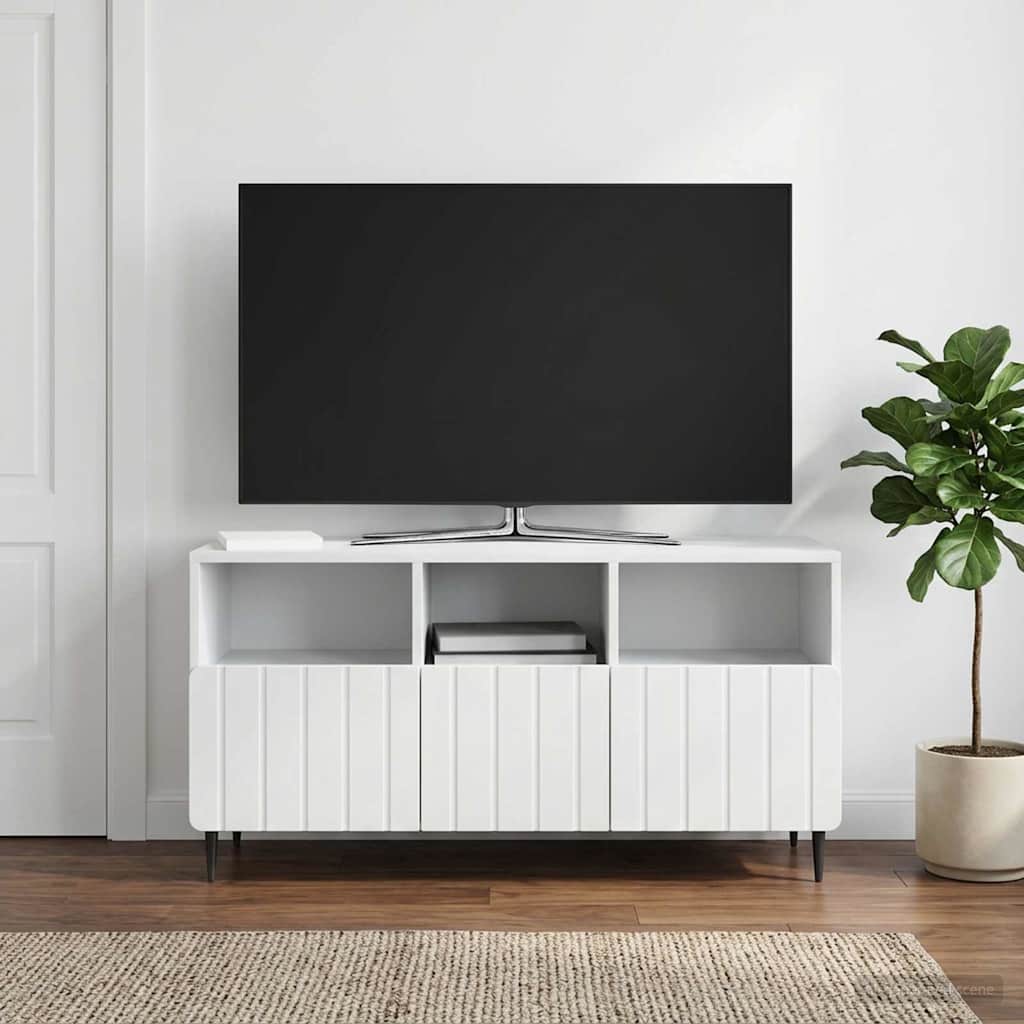 vidaXL Szafka pod telewizor z szufladą Biały 102 x 34,5 x 50 cm