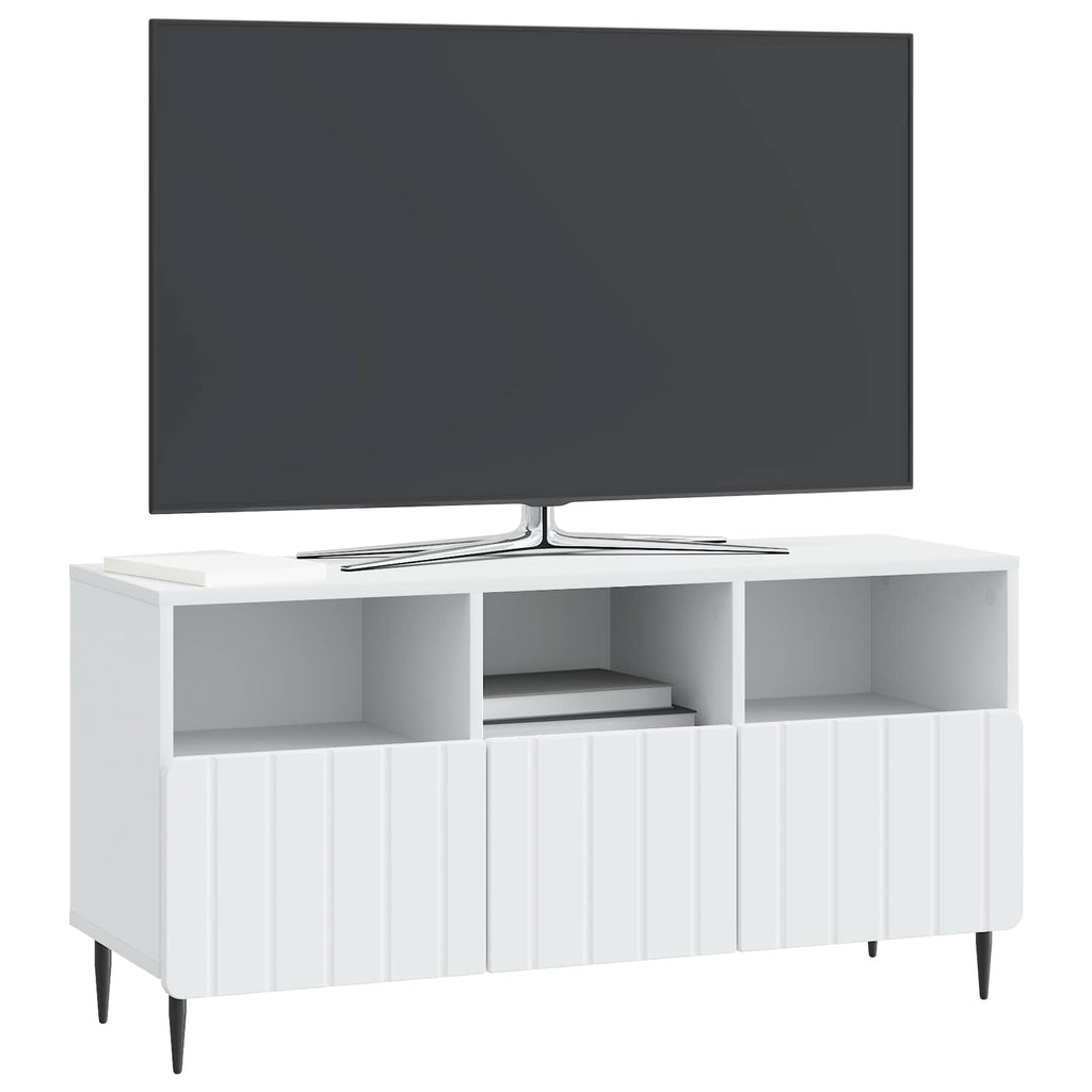 vidaXL Szafka pod telewizor z szufladą Biały 102 x 34,5 x 50 cm