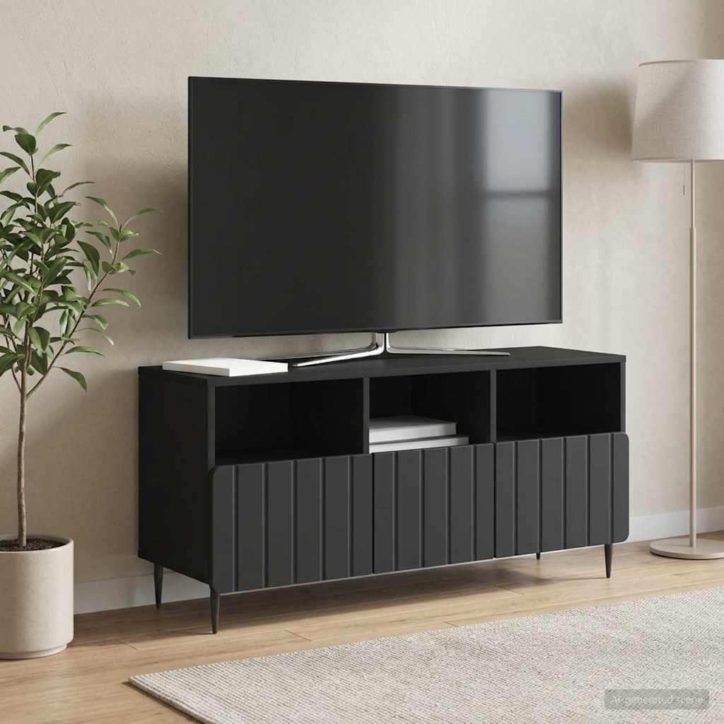 vidaXL Szafka pod telewizor z szufladą Czarny 102 x 34,5 x 50 cm