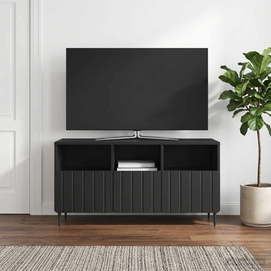 vidaXL Szafka pod telewizor z szufladą Czarny 102 x 34,5 x 50 cm