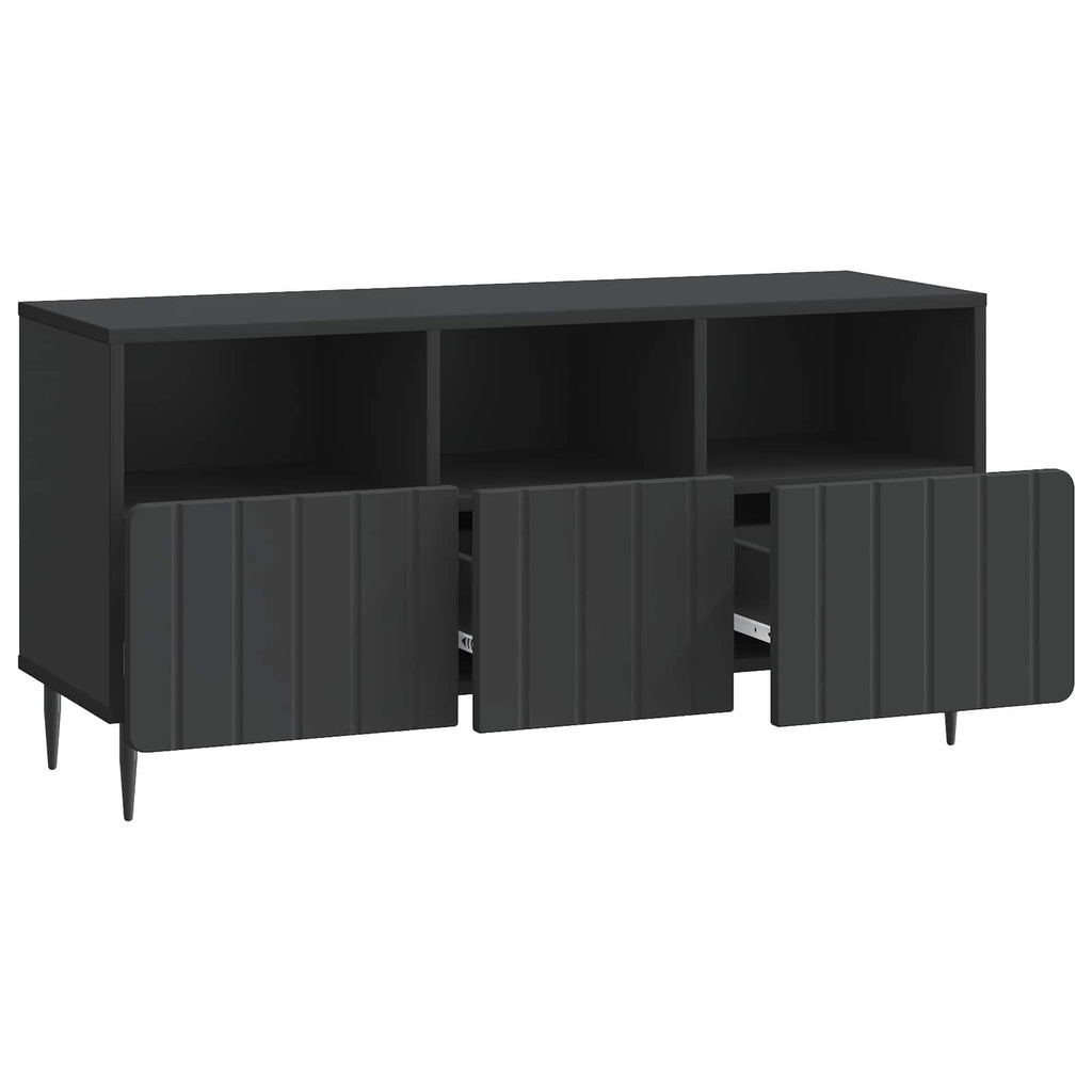 vidaXL Szafka pod telewizor z szufladą Czarny 102 x 34,5 x 50 cm
