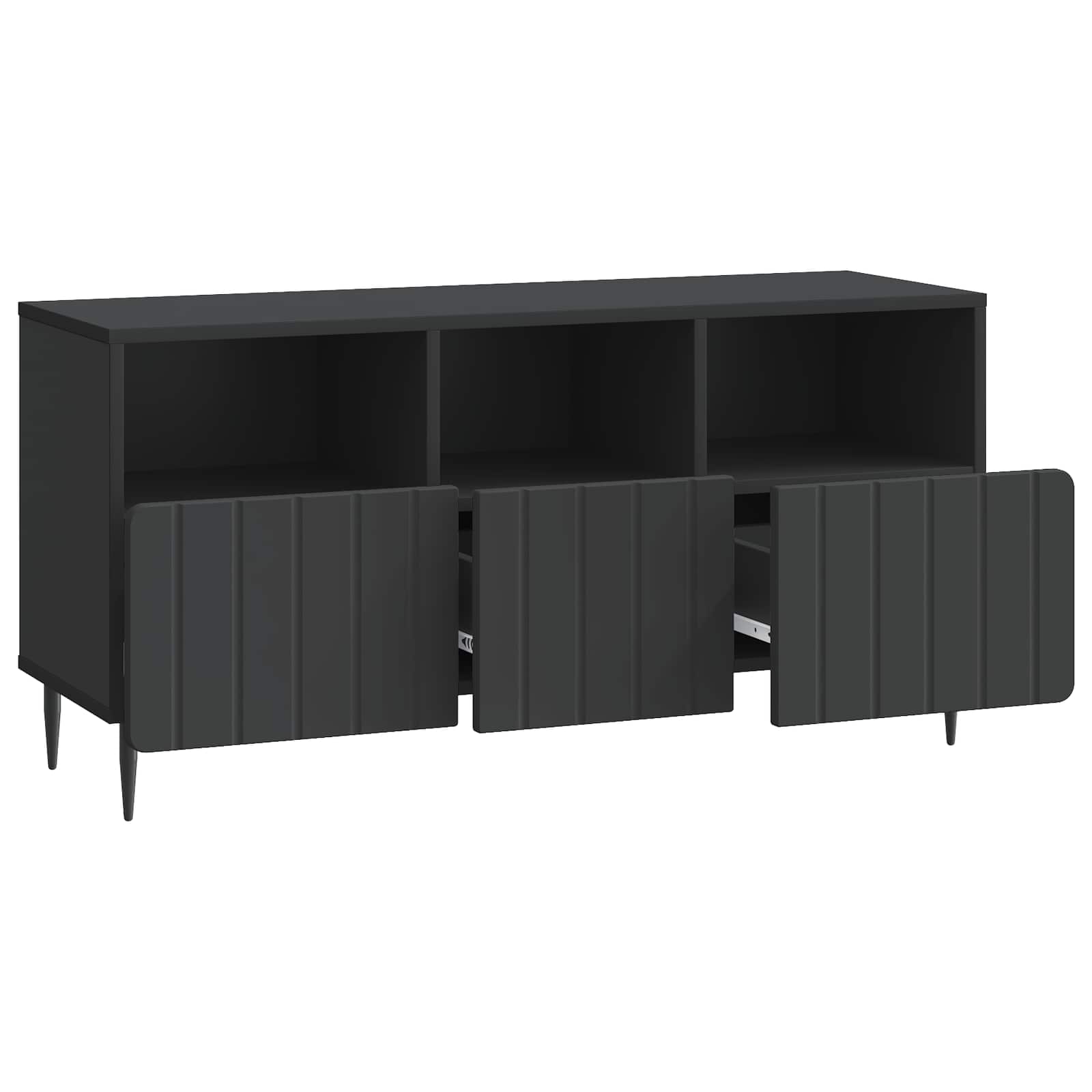 vidaXL Szafka pod telewizor z szufladą Czarny 102 x 34,5 x 50 cm