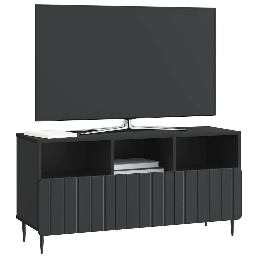 vidaXL Szafka pod telewizor z szufladą Czarny 102 x 34,5 x 50 cm