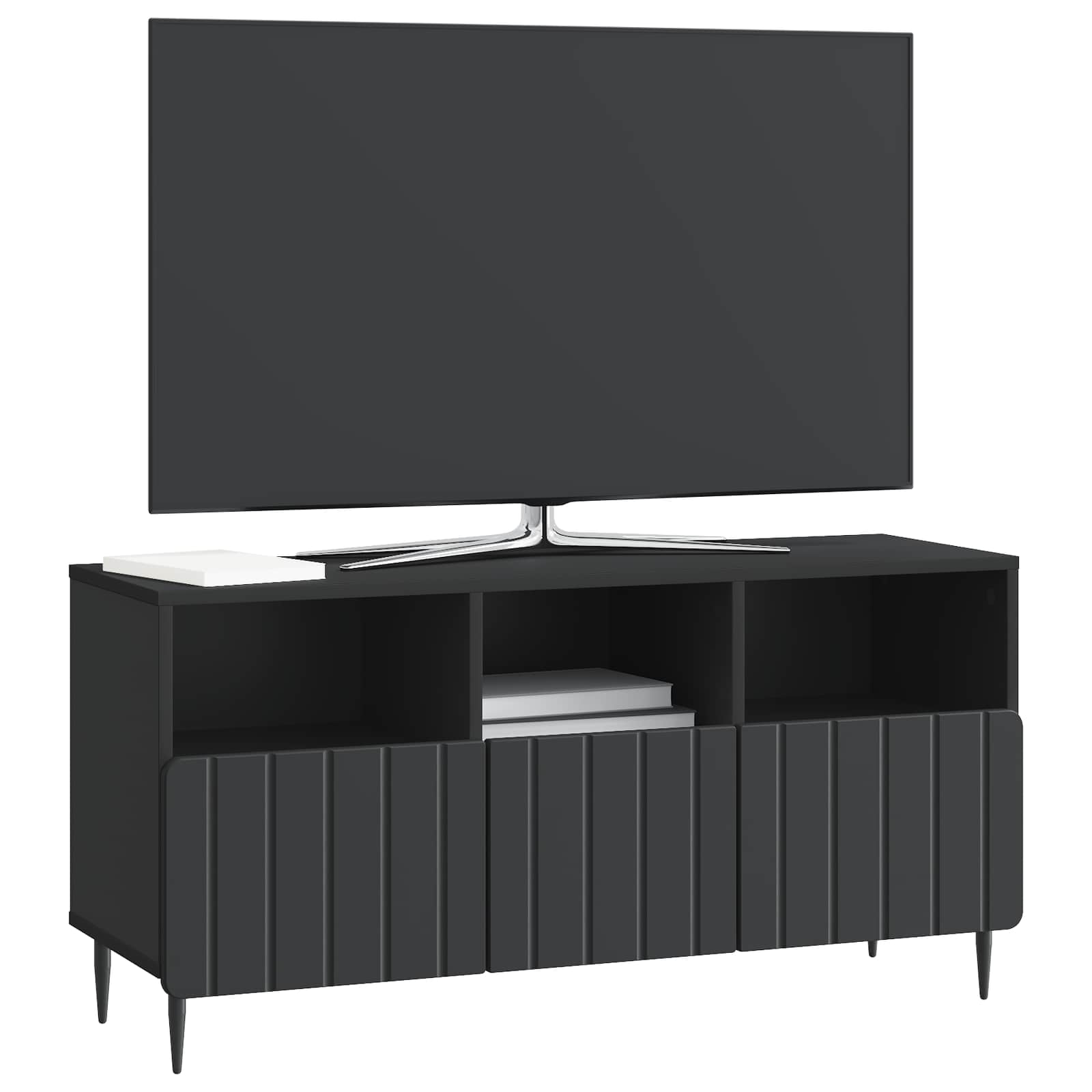 vidaXL Szafka pod telewizor z szufladą Czarny 102 x 34,5 x 50 cm