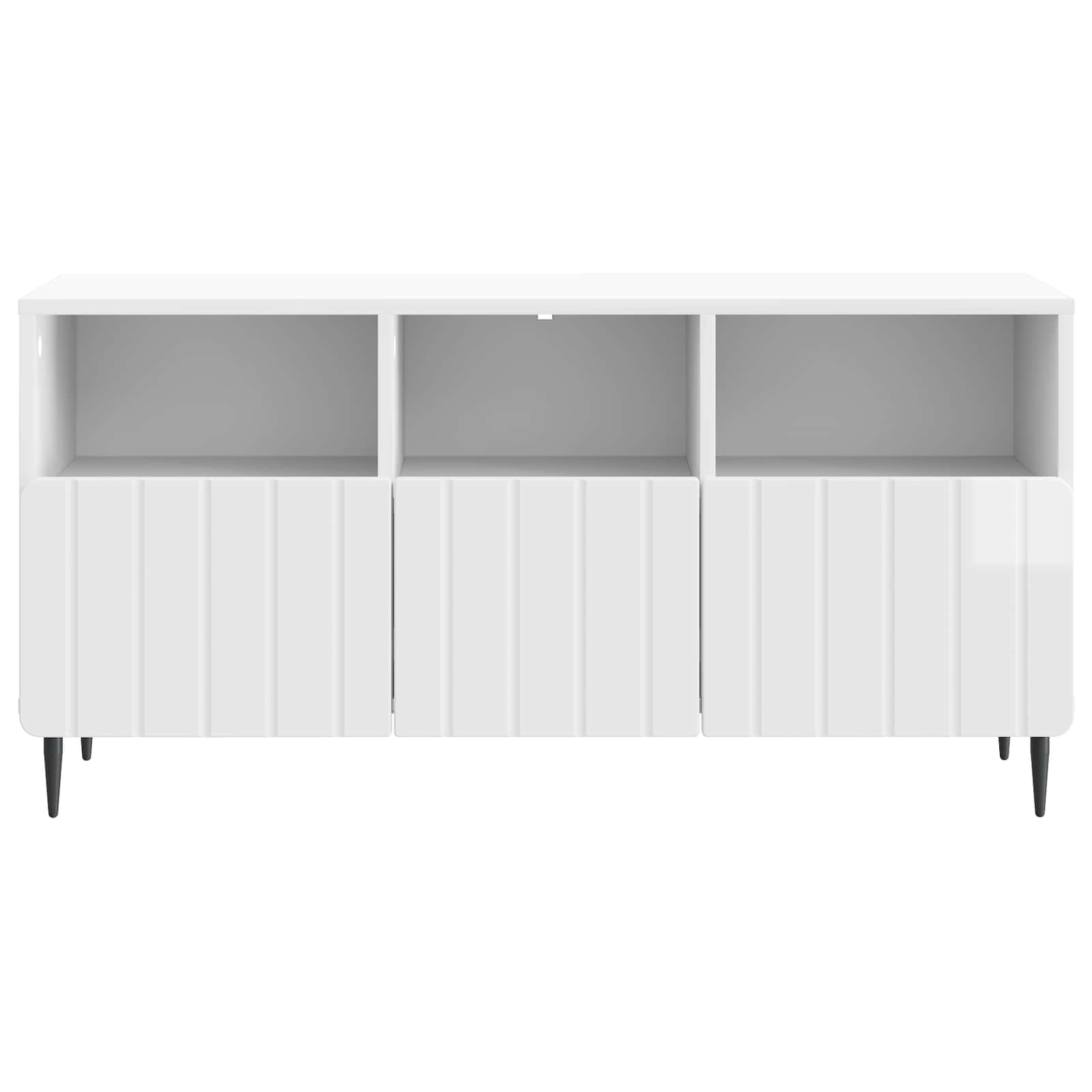 vidaXL Szafka pod telewizor Biały wysoki połysk 102 x 34,5 x 50 cm
