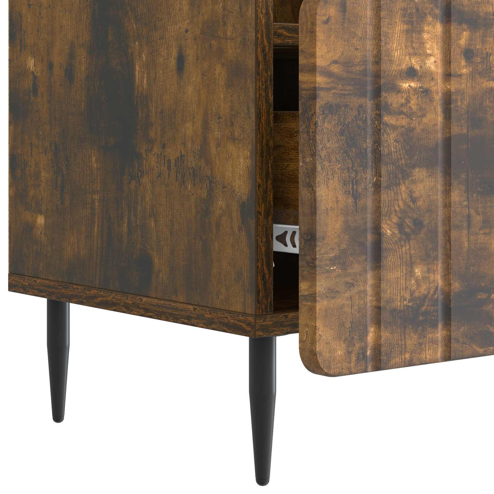 vidaXL Szafka pod telewizor z szufladą Dąb wędzony 102 x 34,5 x 50 cm