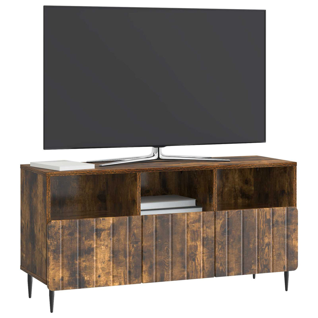 vidaXL Szafka pod telewizor z szufladą Dąb wędzony 102 x 34,5 x 50 cm