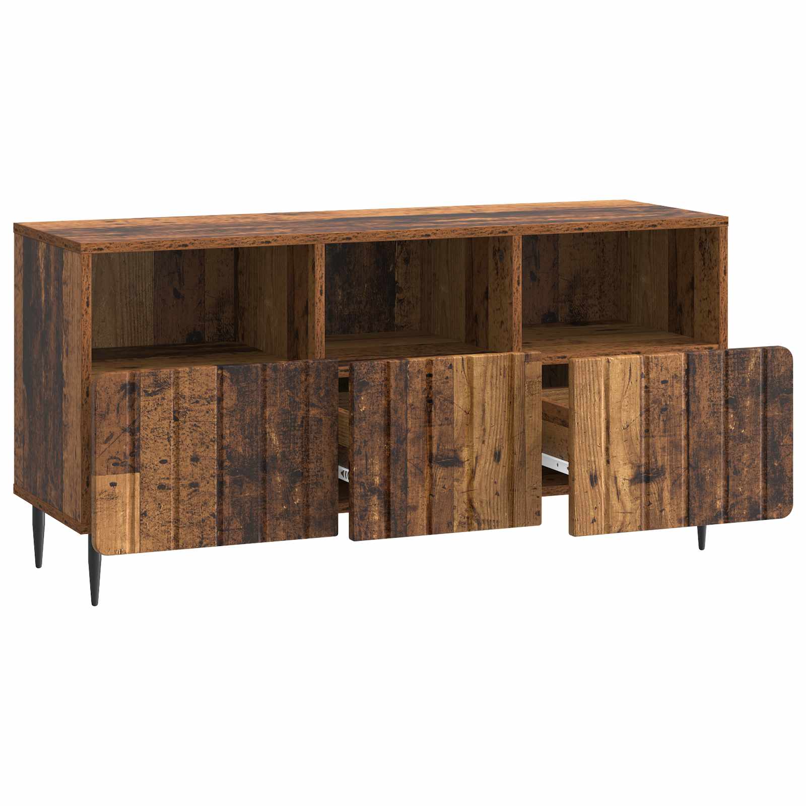 vidaXL Szafka pod telewizor z szufladą Stare drewno 102 x 34,5 x 50 cm