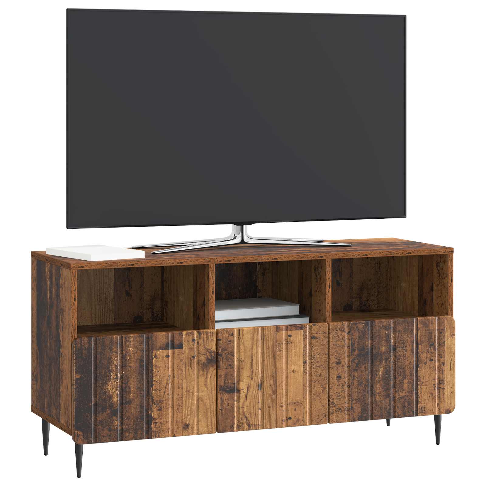 vidaXL Szafka pod telewizor z szufladą Stare drewno 102 x 34,5 x 50 cm