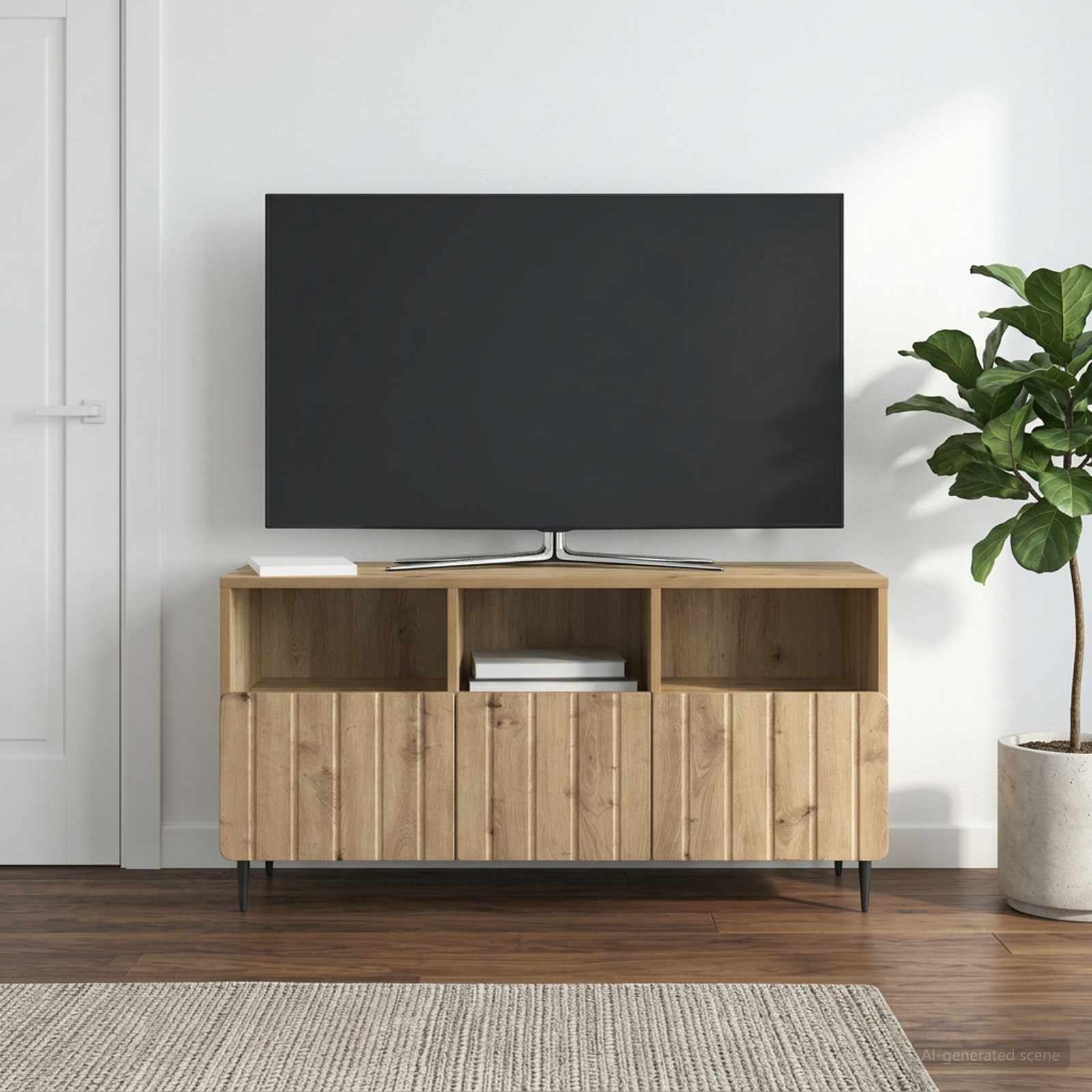vidaXL Szafka pod telewizor 102 x 34,5 x 50 cm Dąb artisan