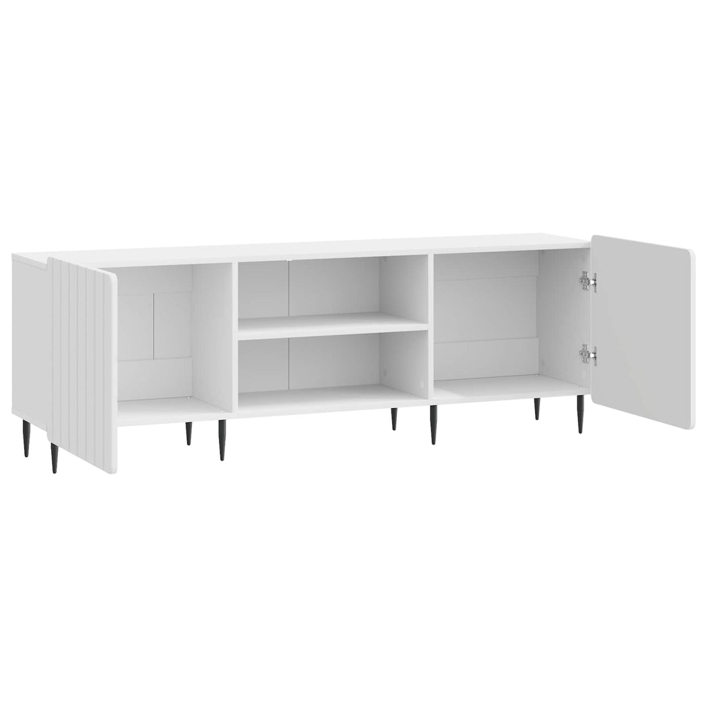 vidaXL Szafka pod telewizor Biały wysoki połysk 150 x 31 x 52 cm