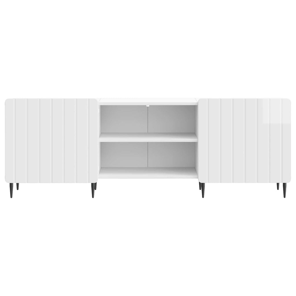 vidaXL Szafka pod telewizor Biały wysoki połysk 150 x 31 x 52 cm