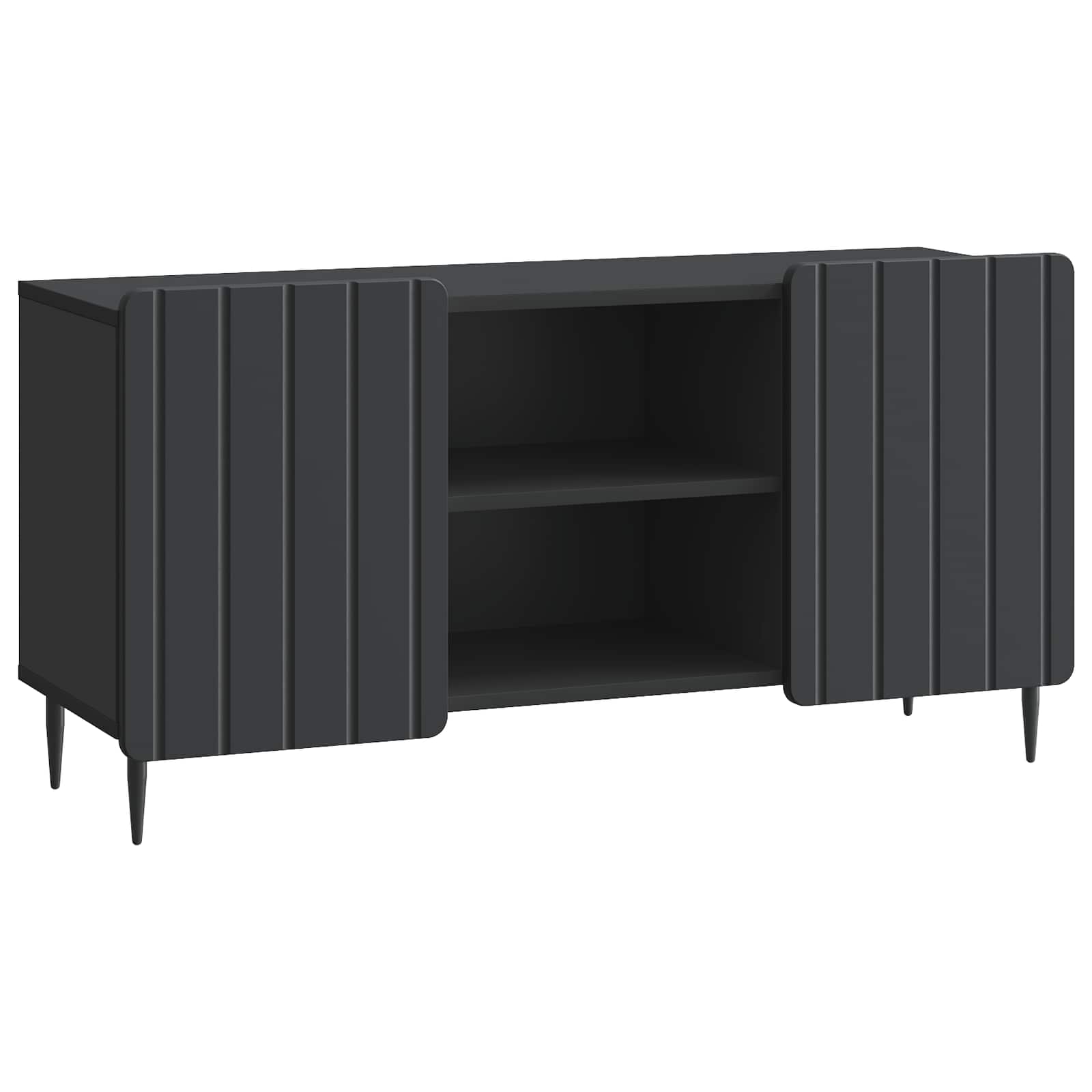 vidaXL Szafka pod telewizor Czarny 102 x 34,5 x 52 cm