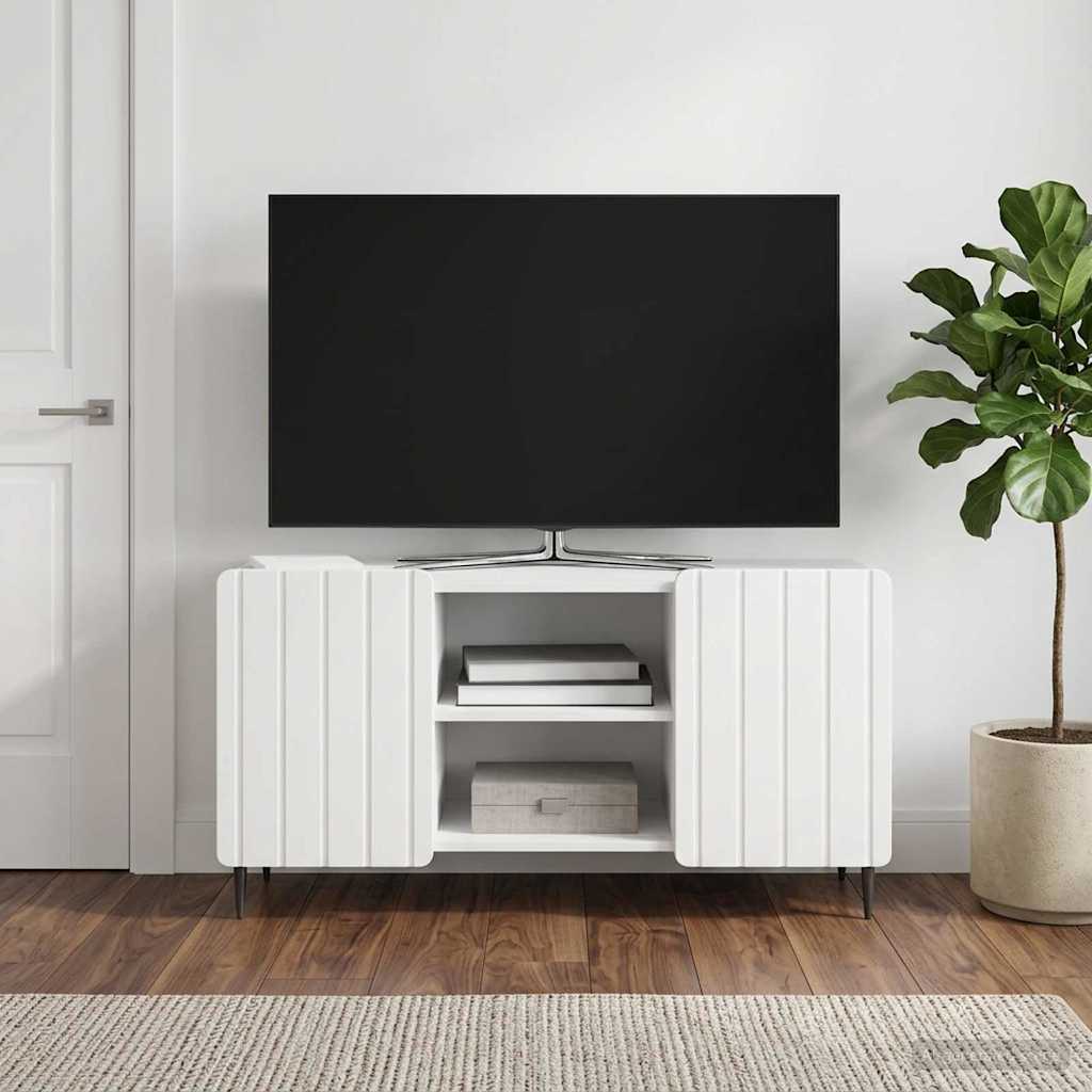 vidaXL Szafka pod telewizor Biały wysoki połysk 102 x 34,5 x 52 cm
