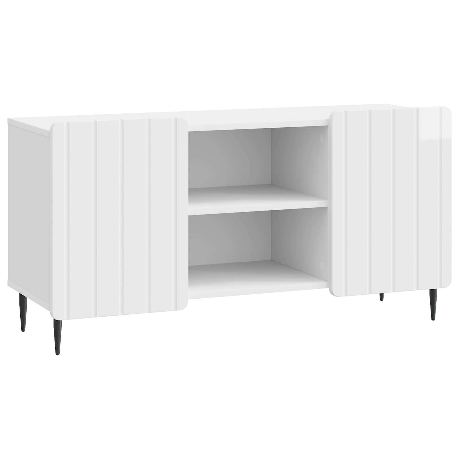 vidaXL Szafka pod telewizor Biały wysoki połysk 102 x 34,5 x 52 cm