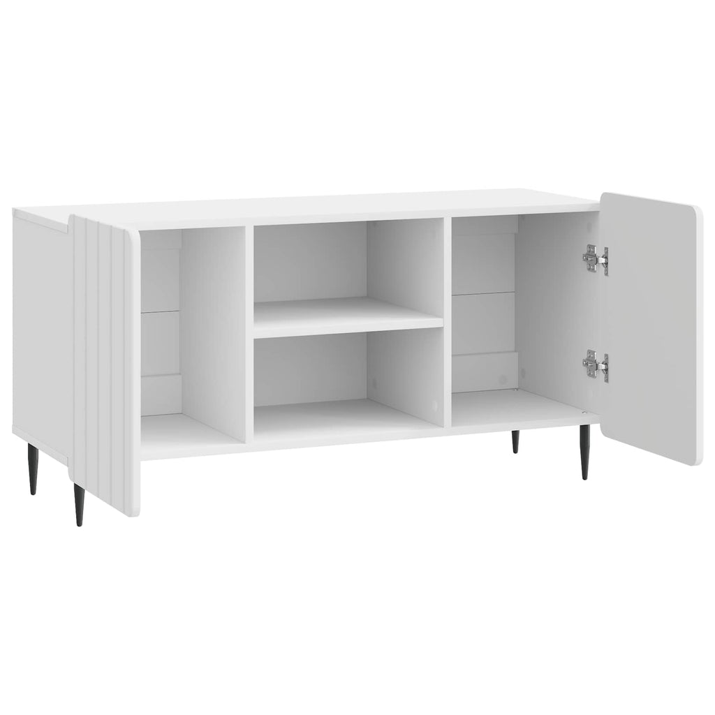 vidaXL Szafka pod telewizor Biały wysoki połysk 102 x 34,5 x 52 cm