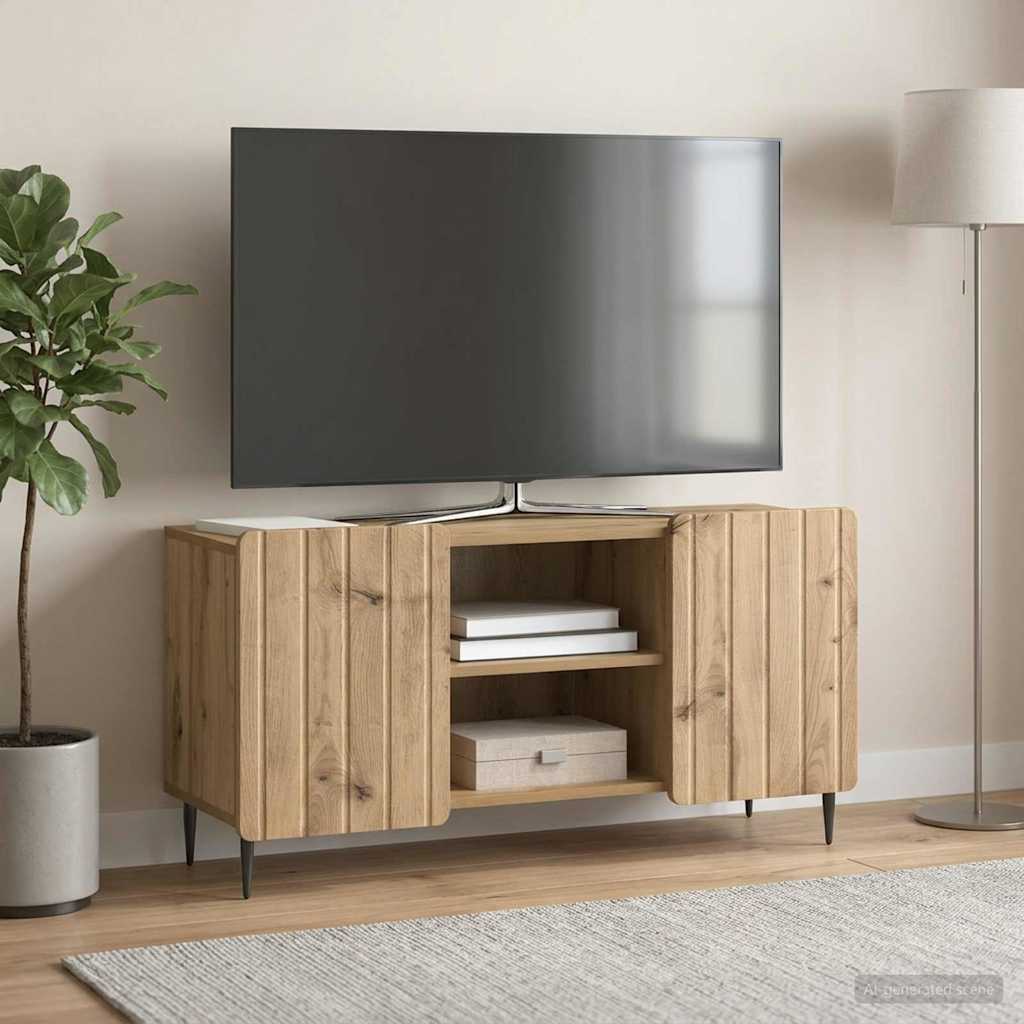vidaXL Szafka pod telewizor 102 x 34,5 x 52 cm Dąb artisan