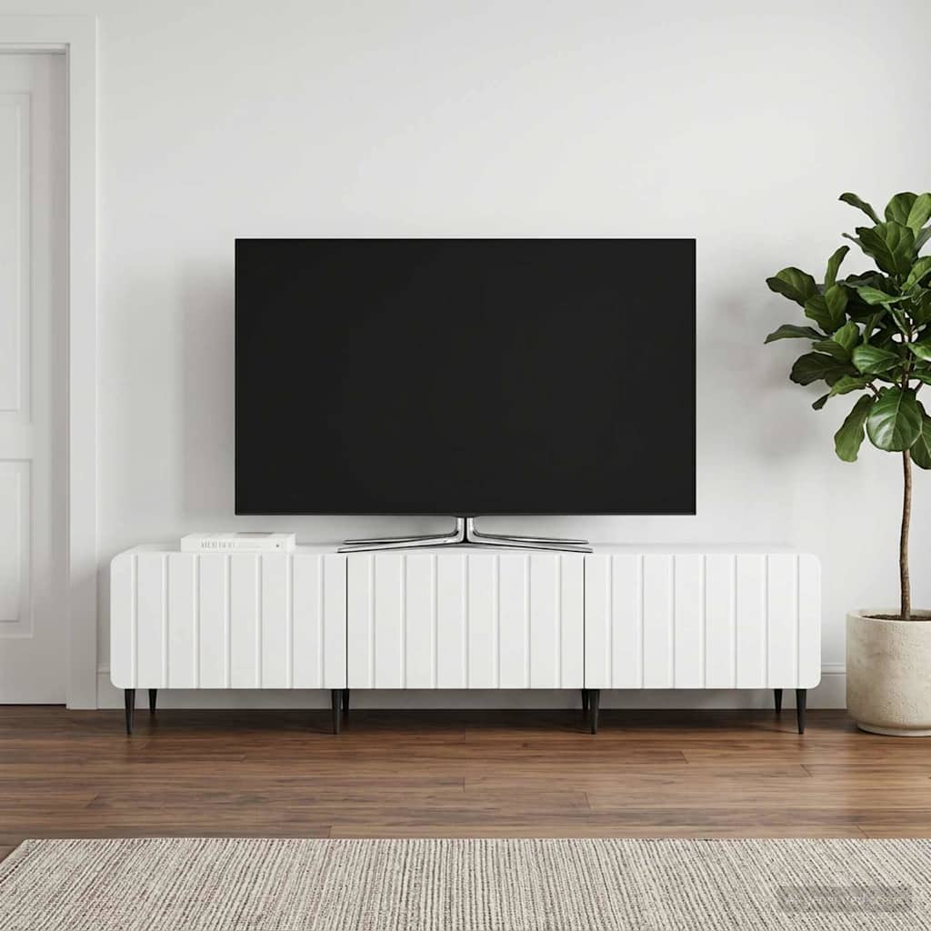 vidaXL Szafka pod telewizor z szufladą Biały 147 x 34,5 x 32 cm